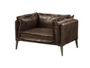 Porchester Distress Chocolate Leather Chair