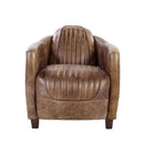 Brancaster Brown Genuine Leather & Aluminum Chair