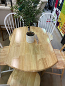 Windsor Natural Brown & White 5pc Drop Leaf Dining Set