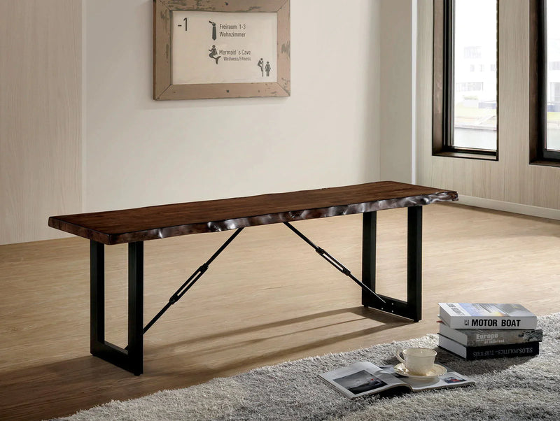 Dulce Walnut & Black Bench