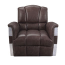 Brancaster Brown Leather & Aluminium Accent Chair