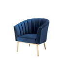 Colla - Midnight Blue Velvet & Gold - Accent Chair - Ornate Home