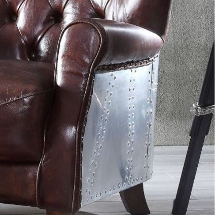 Brancaster Vintage Brown Accent Chair