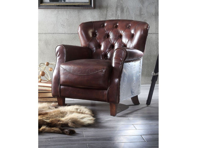 Brancaster Vintage Brown Accent Chair