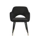 Applewood Black Velvet & Gold Accent Chair