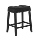 Lennon Black Saddle Counter Stool (Set of 2)
