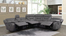 Higgins - Grey - 4pc Power Sectional - Ornate Home