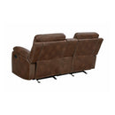 Damiano - Tri-Tone Brown - Glider Loveseat - Ornate Home