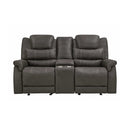 Wyatt - Grey - 2pc Motion Sofa & Loveseat - Ornate Home