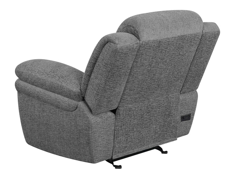 Bahrain - Charcoal - Power Glider Recliner - Ornate Home