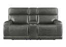 Longport - Charcoal - Power Loveseat w/ Console - Ornate Home