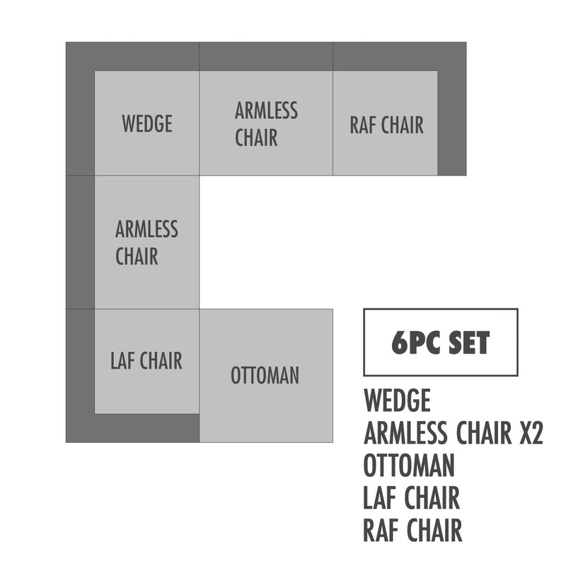 Pluma Ivory Fabric Modular Sectional Pre-Sets