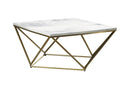 Casidy - White & Gold - Square Coffee Table - Ornate Home