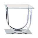 Alfie - Chrome - U Shaped End Table - Ornate Home