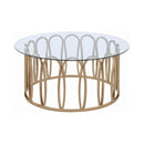 Koda - Chrome & Clear - Round Coffee Table - Ornate Home