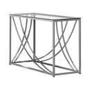 Lille Chrome Glass Top Rectangular Sofa Table
