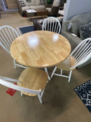 Windsor - Brown & White - Side Chairs Natural (Set of 4) - Ornate Home