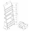 Bower - Cappuccino - 4 Drawer Storage Bookcase - Ornate Home