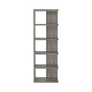Reid - Weathered Grey - 5 Tier Bookcase - Ornate Home