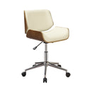 Lukas - Ecru & Chrome - Office Chair - Ornate Home