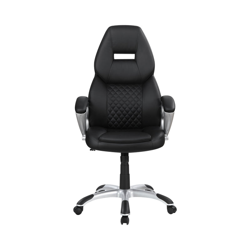 Bruce Black & Silver Adjustable Height Office Chair
