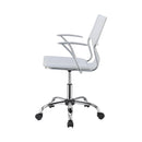 Himari White & Chrome Adjustable Height Office Chair