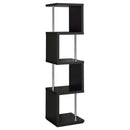 Baxter - Black & Chrome - Bookcase - Ornate Home