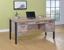 Samson - Weathered Oak - Office Desk - Ornate Home