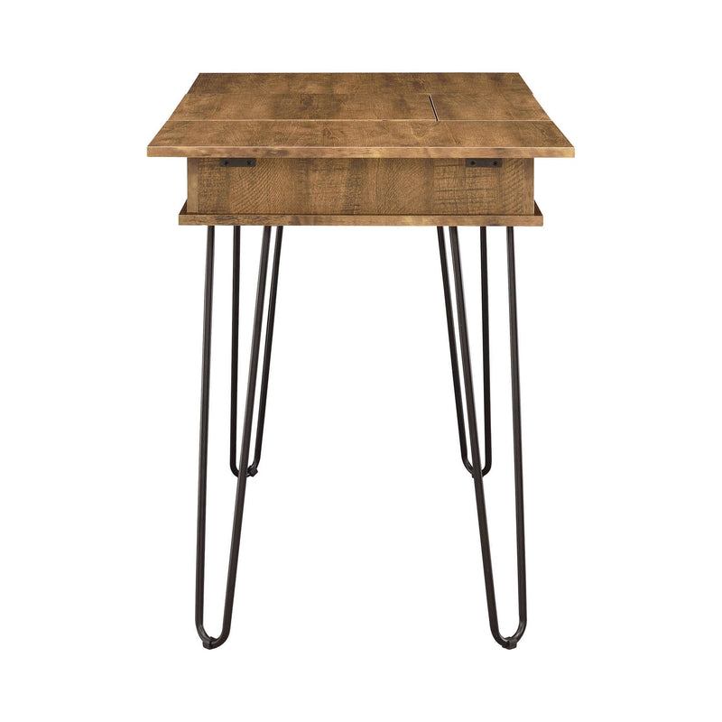 Sheeran -  Rustic Amber - Writing Desk w/  Hidden Storages - Ornate Home