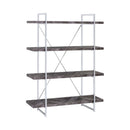 Grimma - Rustic Grey Herringbone - Bookcase - Ornate Home