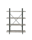 Cole - Grey Driftwood & Gunmetal - Bookcase - Ornate Home