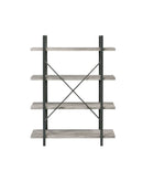 Cole - Grey Driftwood & Gunmetal - Bookcase - Ornate Home
