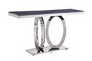 Zasir Gray/Mirrored Silver Sofa Table