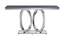 Zasir Gray/Mirrored Silver Sofa Table