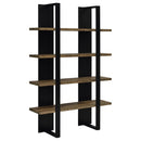 Danbrook Aged Walnut & Black Bookcase w/ Full-length Shelves