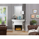 Nysa Fireplace in Mirrored & Faux Crystals