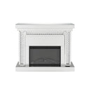 Nysa Fireplace in Mirrored & Faux Crystals