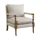 Morris - Dark oak & Beige - Accent Chair - Ornate Home