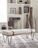 Huda - Beige & Black - Bench - Ornate Home