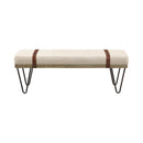 Huda - Beige & Black - Bench - Ornate Home