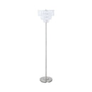 Mikayla Chrome & Crystal Metal Base Floor Lamp