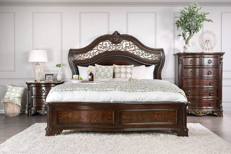 Menodora Brown Cherry Nightstand