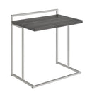 Dani Weathered Grey Rectangular Snack Table w/ Metal Base
