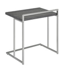 Dani Weathered Grey Rectangular Snack Table w/ Metal Base