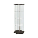 Jago - Clear - Hexagon Shaped Curio Cabinet - Ornate Home