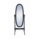 Foyet Black Oval Cheval Mirror