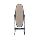 Foyet Black Oval Cheval Mirror