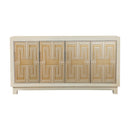 Arrao - White & Gold - Rectangular 4-Door Accent Cabinet - Ornate Home