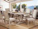 Patience Rustic Natural Tone & Beige Dining Room Set / 7pc