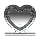 Melia - Silver - Heart Shape Table Mirror - Ornate Home